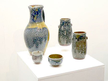 Mark Griffiths - Jug, flattened vases and yunomis