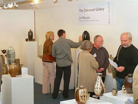 Visitors at the exhibition preview