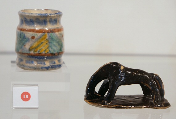 Bernard Leach - Raku vessel and horse sculpture