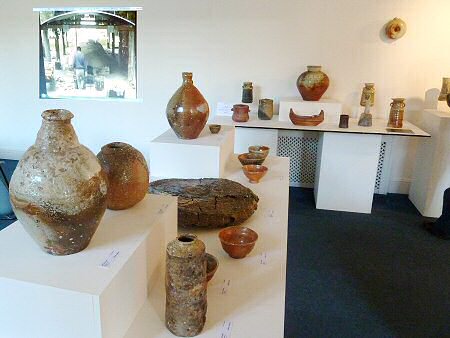 Nic Collins pots with Bruce and Estelle Martin pots in the background