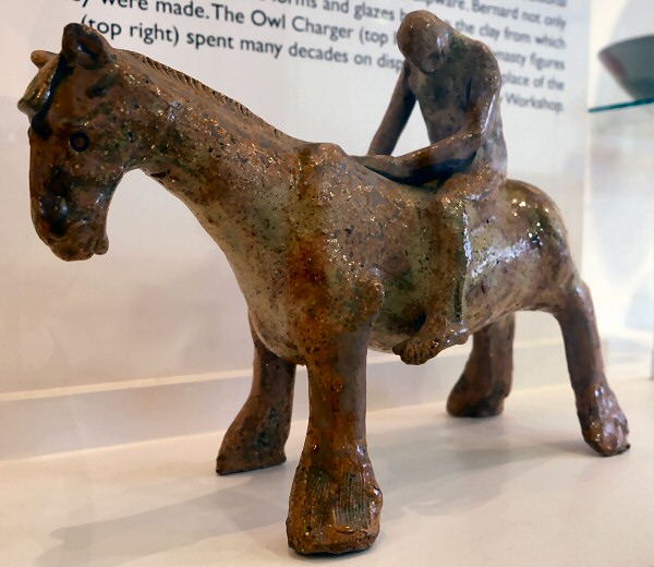Horse and rider in the Leach Pottery Museum