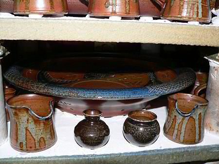 A look inside the salt kiln, fish platter revealed
