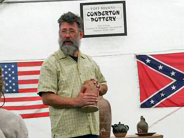 Dan Finnegan with one of his lidded jars