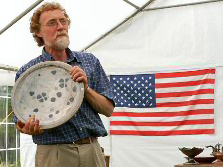 Toff with one of his platters