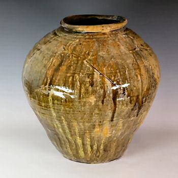 Nic Collins - Big ash glazed jar
