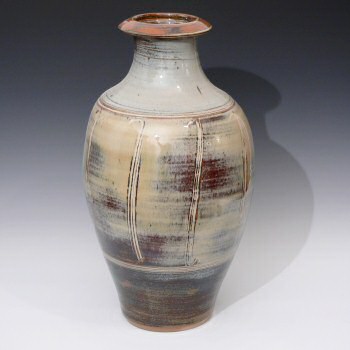Monumental stoneware vase.