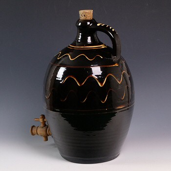 Ray Finch - Brown earthenware cider jar