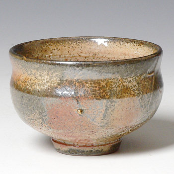 Richard Heeley shino glazed teabowl