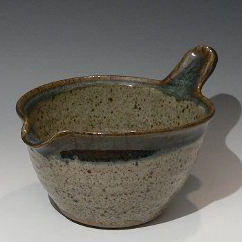 Stoneware mixing bowl.