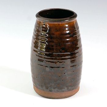 Early treacle glazed slipware vase