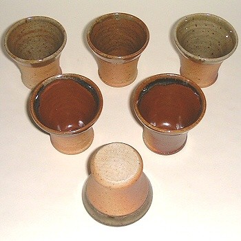 Stoneware noggin pots